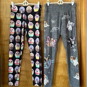 Set of (2) girls Justice leggings sz 16
